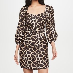 Rebecca Vallance Acacia Mini Dress - Giraffe Print